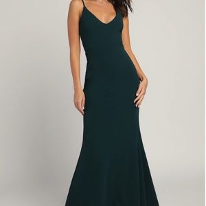 Infinite Glory Forest Green Maxi Dress Lulus, Medium